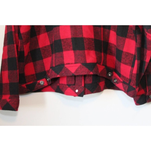 NWT Torrid Sherpa Lined Trucker Buffalo Plaid Jacket Red Plus Size 3 3X H12808 - Picture 12 of 14